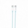 Καλώδιο σύνδεσης Hoco X68 True Color Braided USB-C σε USB-C 100W 3A  Μπλέ 1m
