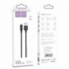 Καλώδιο σύνδεσης Hoco X68 True Color Braided USB σε Lightning 2.4A Μαύρο 1m