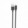 Καλώδιο σύνδεσης Hoco X68 True Color Braided USB σε Lightning 2.4A Μαύρο 1m