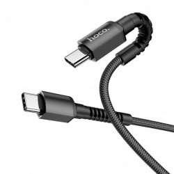 Καλώδιο σύνδεσης Hoco X71 Especial 60W 3A USB-C σε USB-C με Εύκαμπτο Βύσμα και Braided Καλώδιο Μαύρο 1m