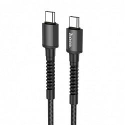 Καλώδιο σύνδεσης Hoco X71 Especial 60W 3A USB-C σε USB-C με Εύκαμπτο Βύσμα και Braided Καλώδιο Μαύρο 1m