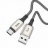 Καλώδιο σύνδεσης Hoco X66 Howdy USB σε USB-C 2.4A Γκρι 1m