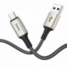 Καλώδιο σύνδεσης Hoco X66 Howdy USB σε Micro-Usb 2.4A Γκρι 1m