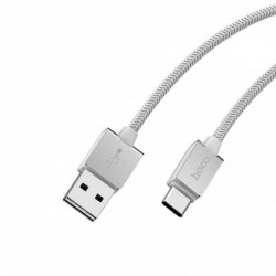 Καλώδιο σύνδεσης Κορδόνι Hoco U49 USB σε USB-C με Ενισχυμένες Μεταλλικές Επαφές 1.2m Λευκό