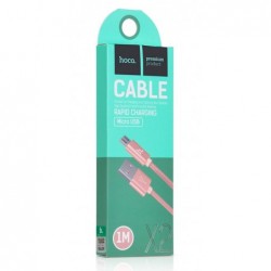 Καλώδιο σύνδεσης Hoco X2 Knitted USB σε Micro-USB Fast Charging Rose Gold 1m
