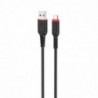 Καλώδιο σύνδεσης Hoco X59 Victory USB σε Micro USB 2.4A με Εύκαμπτο Βύσμα και Braided Καλώδιο Μαύρο 1m
