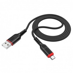 Καλώδιο σύνδεσης Hoco X59 Victory USB σε Micro USB 2.4A με Εύκαμπτο Βύσμα και Braided Καλώδιο Μαύρο 1m