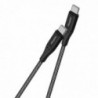 Καλώδιο σύνδεσης Energizer Metal & Braided Nylon Cable  USB-C σε USB-C 100W 2m  Μαύρο