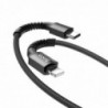 Καλώδιο σύνδεσης Hoco X71 Especial PD 20W 3A USB-C σε Lightning  με Εύκαμπτο Βύσμα και Braided  Καλώδιο Μαύρα 1m