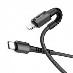 Καλώδιο σύνδεσης Hoco X71 Especial PD 20W 3A USB-C σε Lightning  με Εύκαμπτο Βύσμα και Braided  Καλώδιο Μαύρα 1m