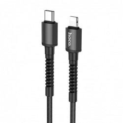 Καλώδιο σύνδεσης Hoco X71 Especial PD 20W 3A USB-C σε Lightning  με Εύκαμπτο Βύσμα και Braided  Καλώδιο Μαύρα 1m