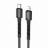 Καλώδιο σύνδεσης Hoco X71 Especial PD 20W 3A USB-C σε Lightning  με Εύκαμπτο Βύσμα και Braided  Καλώδιο Μαύρα 1m