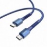 Καλώδιο σύνδεσης Hoco X71 Especial 60W 3A USB-C σε USB-C με Εύκαμπτο Βύσμα και Braided Καλώδιο Μπλέ 1m