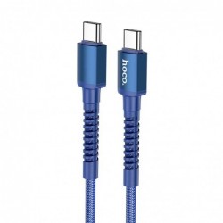 Καλώδιο σύνδεσης Hoco X71 Especial 60W 3A USB-C σε USB-C με Εύκαμπτο Βύσμα και Braided Καλώδιο Μπλέ 1m