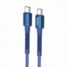 Καλώδιο σύνδεσης Hoco X71 Especial 60W 3A USB-C σε USB-C με Εύκαμπτο Βύσμα και Braided Καλώδιο Μπλέ 1m