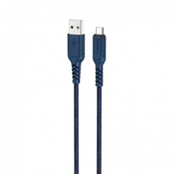 Καλώδιο σύνδεσης Hoco X59 Victory USB σε Micro USB 2.4A με Εύκαμπτο Βύσμα και Braided Καλώδιο Μπλέ 1m