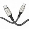 Καλώδιο σύνδεσης Hoco X66 Howdy PD 60W USB-C σε USB-C 3.0A Γκρι 1m