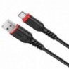 Καλώδιο σύνδεσης Hoco X59 Victory USB σε USB-C 2.4A με Εύκαμπτο Βύσμα και Braided Καλώδιο Μαύρο 1μ