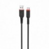 Καλώδιο σύνδεσης Hoco X59 Victory USB σε USB-C 2.4A με Εύκαμπτο Βύσμα και Braided Καλώδιο Μαύρο 1μ