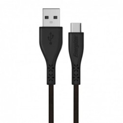Καλώδιο σύνδεσης Energizer Lifetime Warranty σε USB-C 2.4A 1.2m Μαύρο