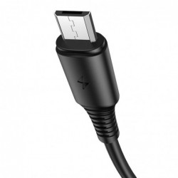 Καλώδιο σύνδεσης Borofone BX47 Coolway USB σε Micro-USB 2.4A 1μ Μαύρο