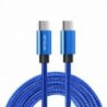 Καλώδιο Σύνδεσης και Φόρτισης Ancus Flow Plus E55 Fast Charge USB-C σε USB-C 5.0A 100W με Braided Καλώδιο Μπλέ 1μ.