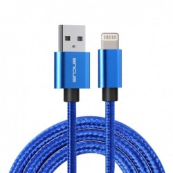 Καλώδιο Σύνδεσης και Φόρτισης Ancus Flow Plus E54 USB σε Lighting 2.0A με Braided Καλώδιο Μπλε 1μ.