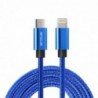 Καλώδιο Σύνδεσης και Φόρτισης Ancus Flow Plus E54 USB-C σε Lightning 2.0A με Braided Καλώδιο Μπλέ 1μ.