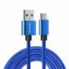 Καλώδιο Σύνδεσης και Φόρτισης Ancus Flow Plus E54 USB σε USB-C 2.0A  και Braided Καλώδιο Μπλέ 1μ.