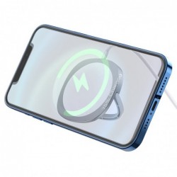 Ασύρματος Φορτιστής Hoco CW35 Core Magnetic Magsafe 7.5W με καλώδιο USB-C 1m Ασημί