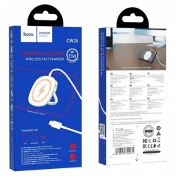 Ασύρματος Φορτιστής Hoco CW35 Core Magnetic Magsafe 7.5W με καλώδιο USB-C 1m Ασημί
