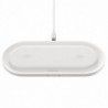 Wireless Charger Borofone BQ7 Prominent Διπλή Φόρτιση Συνολικής Ισχύς 18W για Qi Συσκευές Λευκό