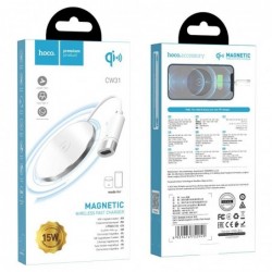 Επιτραπέζια Βάση Ασύρματης Φόρτισης Hoco CW31 Starfall Magnetic 7.5W 12V/1.5A Ασημί