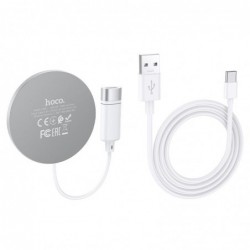 Επιτραπέζια Βάση Ασύρματης Φόρτισης Hoco CW31 Starfall Magnetic 7.5W 12V/1.5A Ασημί