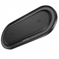Wireless Charger Borofone BQ7 Prominent Διπλή Φόρτιση Συνολικής Ισχύς 18W για Qi Συσκευές Μαύρο