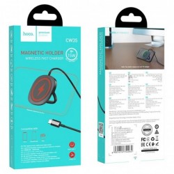 Ασύρματος Φορτιστής Hoco CW35 Core Magnetic Magsafe 7.5W με καλώδιο USB-C 1m Μαύρο