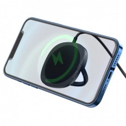 Ασύρματος Φορτιστής Hoco CW35 Core Magnetic Magsafe 7.5W με καλώδιο USB-C 1m Μαύρο