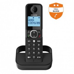 Ασύρματο Ψηφιακό Τηλέφωνο Alcatel F860  με Ανοιχτή Ακρόαση και Δυνατότητα Αποκλεισμού Κλήσεων  Μαύρο