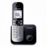 Ασύρματο Ψηφιακό Τηλέφωνο Panasonic KX-TG6851JTB  με Μεγάλη Οθόνη και Ανοιχτή Ακρόαση Μαύρο-Ασημί