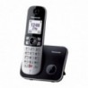 Ασύρματο Ψηφιακό Τηλέφωνο Panasonic KX-TG6851JTB  με Μεγάλη Οθόνη και Ανοιχτή Ακρόαση Μαύρο-Ασημί