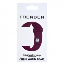 Ανταλλακτικό Λουράκι Trender TR-ASL41BY Σιλικόνης για Apple Watch 40/41mm Μπορντώ