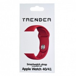 Ανταλλακτικό Λουράκι Trender TR-ASL41RD Σιλικόνης για Apple Watch 40/41mm Κόκκινο