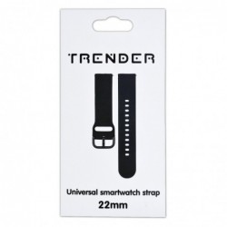 Ανταλλακτικό Λουράκι Trender TR-SP22BK Sport 22mm Μαύρο