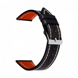 Ανταλλακτικό Λουράκι Trender TR-GL22BK Δερμάτινο 22mm Μαύρο
