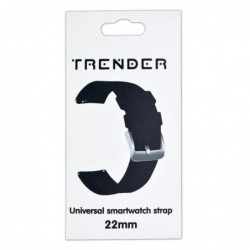 Ανταλλακτικό Λουράκι Trender TR-SL22BK Σιλικόνης 22mm Μαύρο