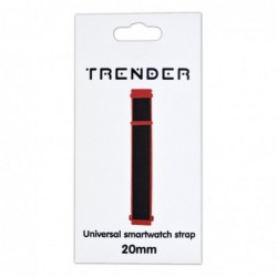 Ανταλλακτικό Λουράκι Trender TR-NY20BKRD Nylon 22mm Κόκκινο-Μαύρο