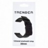 Ανταλλακτικό Λουράκι Trender TR-GLP22BK Leather Plain 22mm Μαύρο