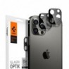 Tempered Glass Full Face Spigen Glas.tR Optik για Τζαμάκι Κάμερας Apple iPhone 12 Pro Μαύρο (2 τεμ.)