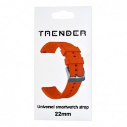 Ανταλλακτικό Λουράκι Trender TR-SL22OR Σιλικόνης 22mm Πορτοκαλί
