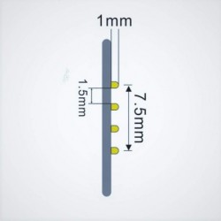 Φορτιστής Ancus Wear 4 pin - 1.5cm για Smartwatch και Smartband Λευκό